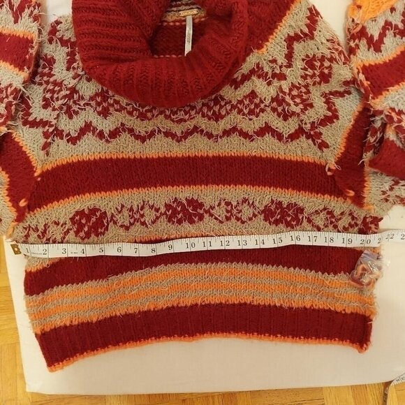 Cozy Maximalist Sweater Free People Chunky Knit Oversized Cowl Neck - Picture 8 of 10